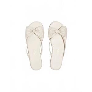 NEW TKEES women's lily oversized bow sandal in white